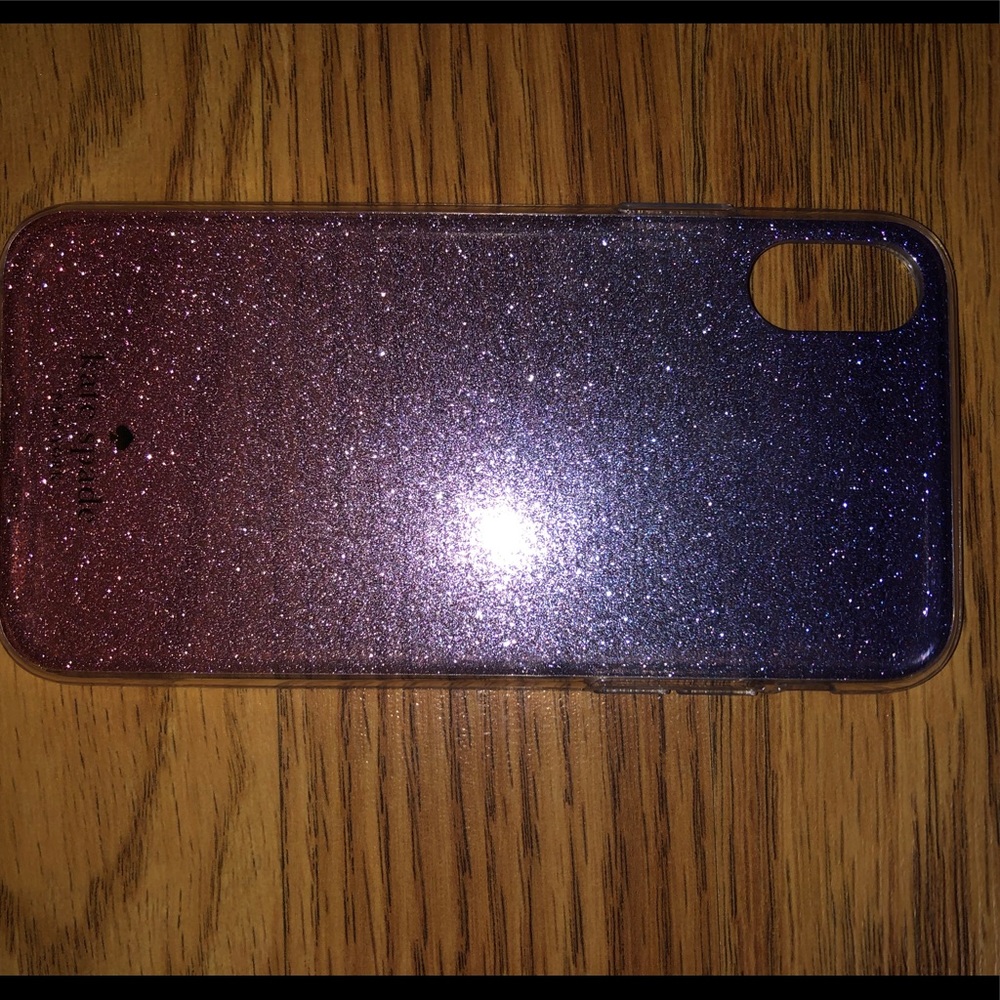 KateSpade new York pink glitter iPhone X case